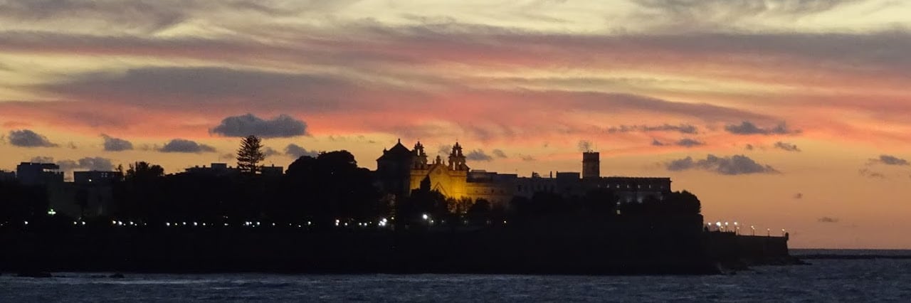 Cadiz sunset from sea