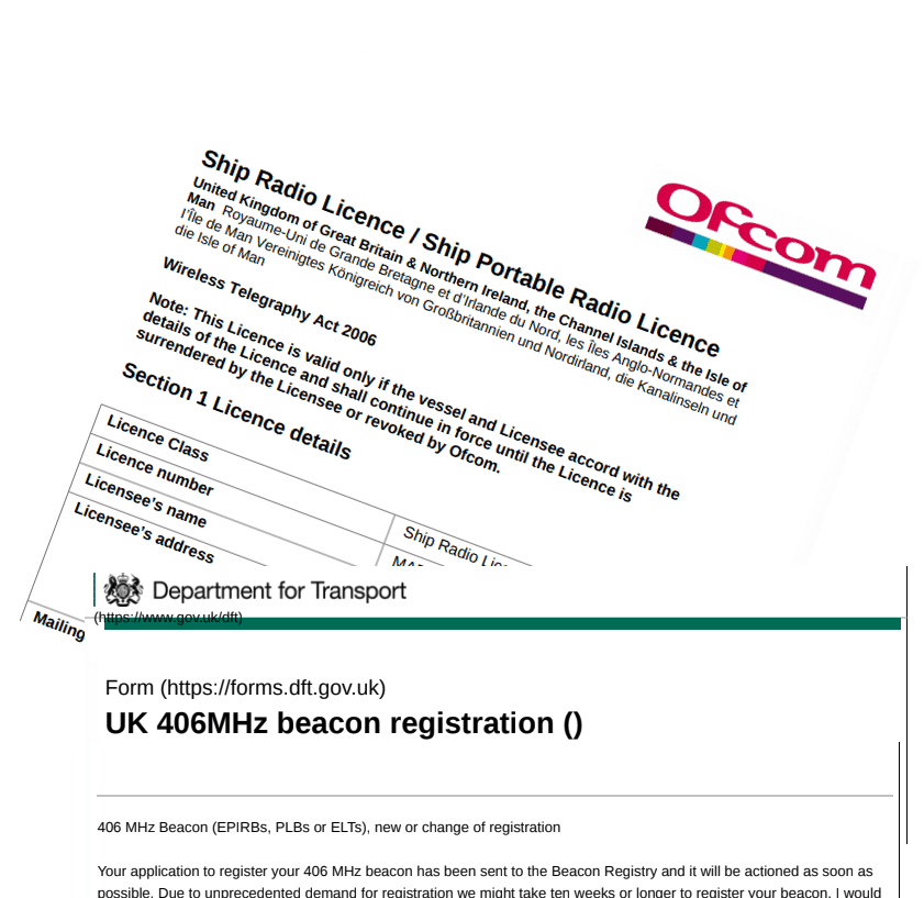 Ship radio license and EPIRB registration