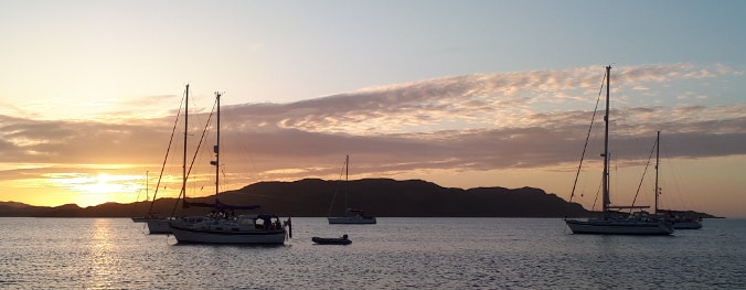 sunset at Loch na Laithach